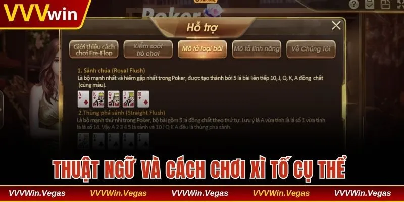 Thuật ngữ và cách chơi xì tố qua 4 vòng cụ thể 